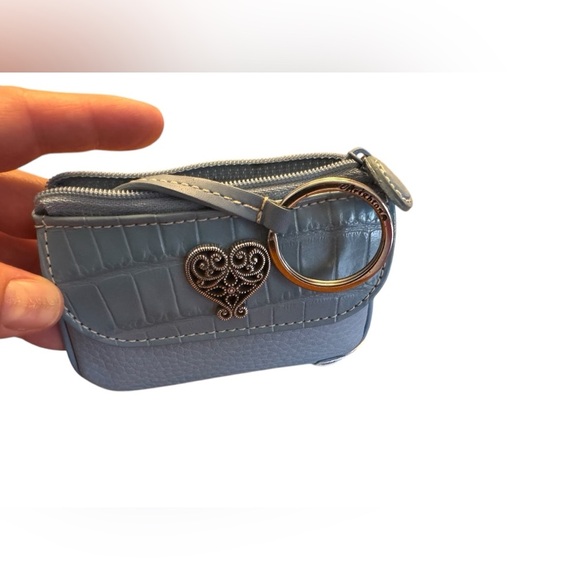 Brighton Leather Coin Purse Wallet ID Card Holder Blue - Picture 6 of 8